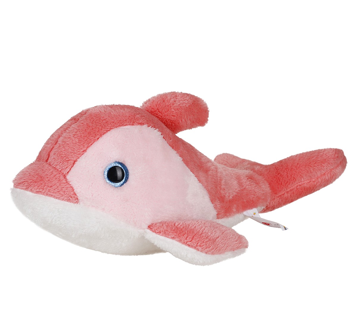 Fuzzbuzz Dolphin Plush Toy 40cm Pink 3Y+
