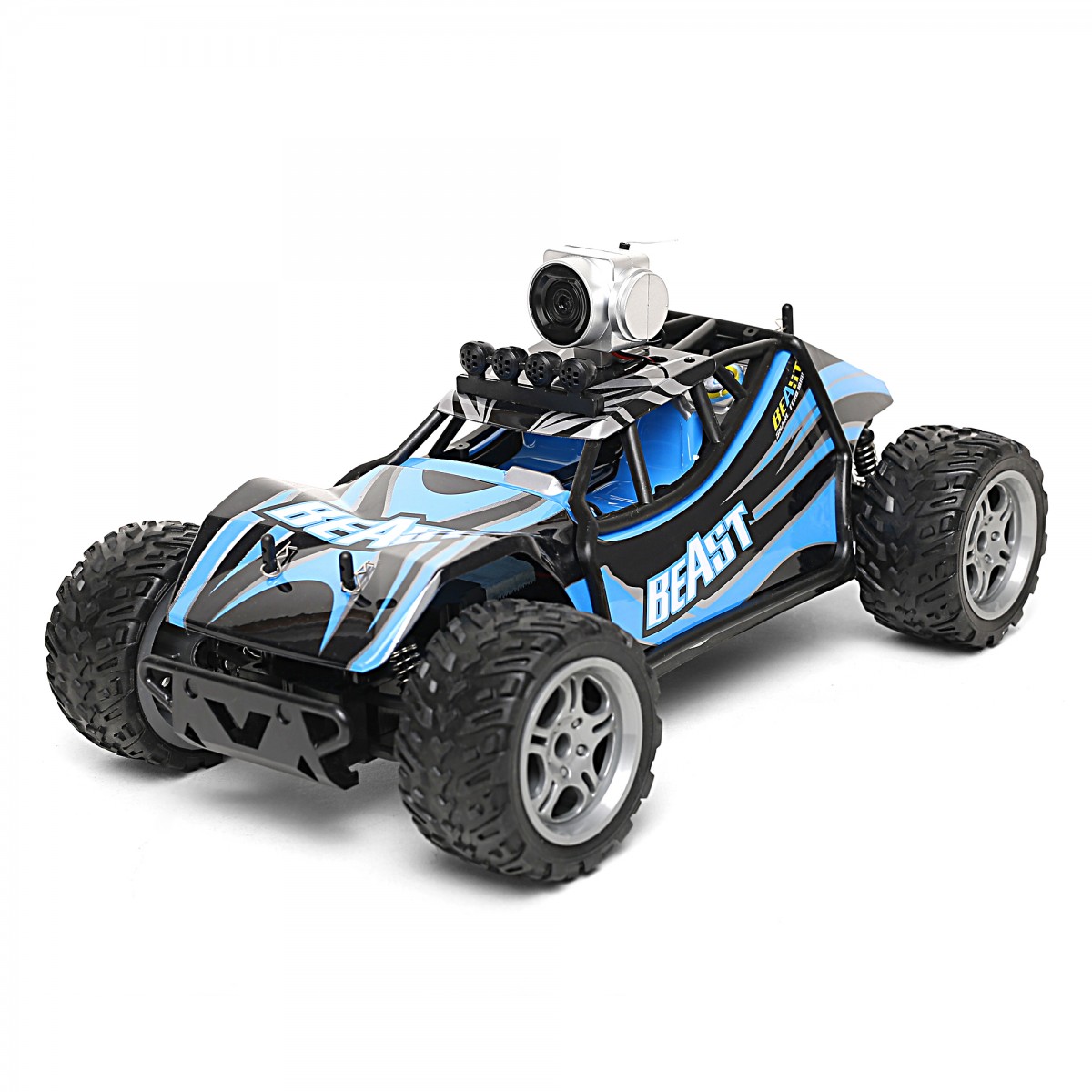 Electrobotic Camera Speed Car With Grip Wheels 2.4 Ghz Rechargeable Battery Blue 4Y+