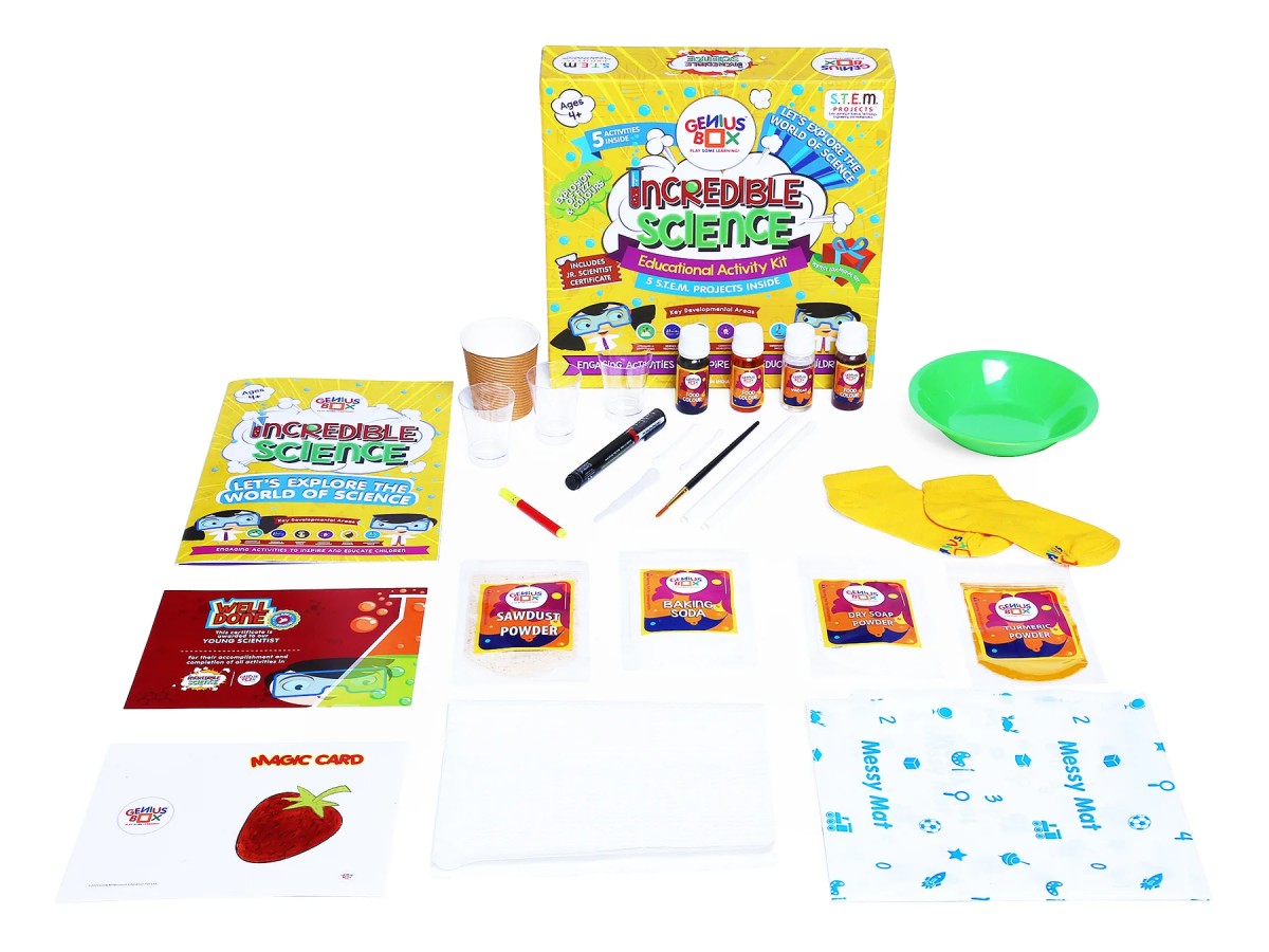 Genius Box Incredible Science Activity Kit For 4 Years And Up Educational Stem Science Toy