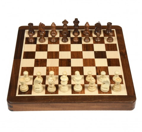Hamleys Wooden Travel Folding Sheesham Magnetic Chess Set 10 inches Multicolor 5Y+