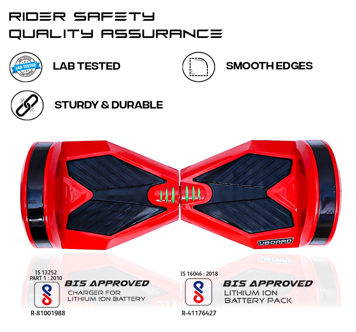 Uboard Hybrid 8.5 Hoverboard for kids 12Y+, Multicolour