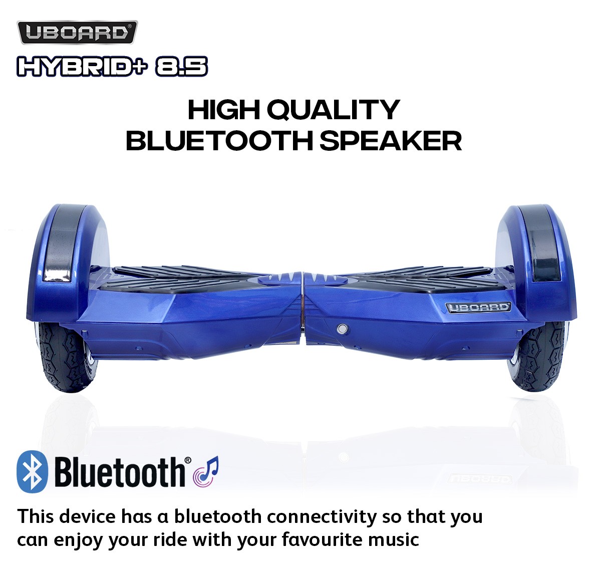 Uboard Hybrid 8.5 Hoverboard for kids 12Y+, Multicolour