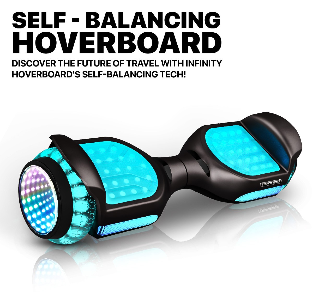 Uboard Infinity Hover Board for Outdoor Play, Multicolor, 14Y+