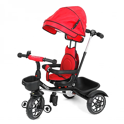 Ralleyz Tricera Baby Kids Trike with Parental Control Handle, 2Y+, Red