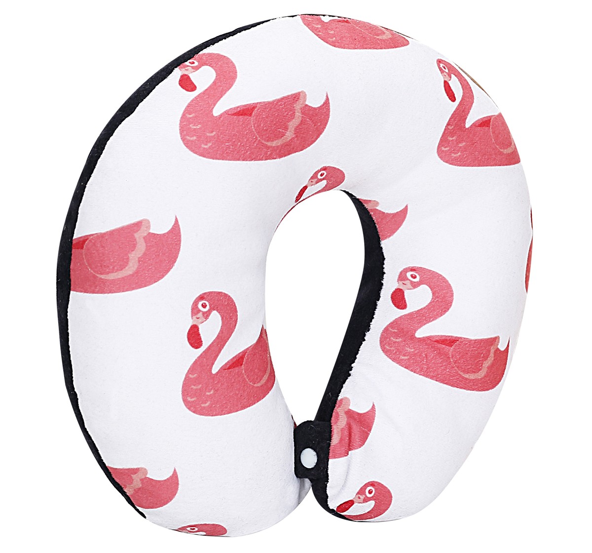 Luvley Flamingo Printed Neck Pillow for kids 3Y+, Multicolour