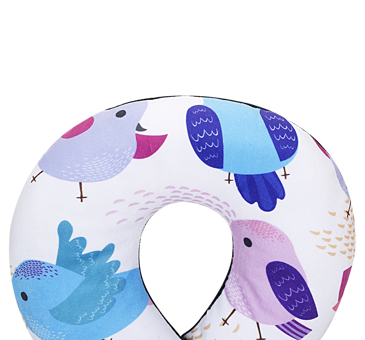 Luvley Cute Birds Printed Neck Pillow for kids 3Y+, Multicolour