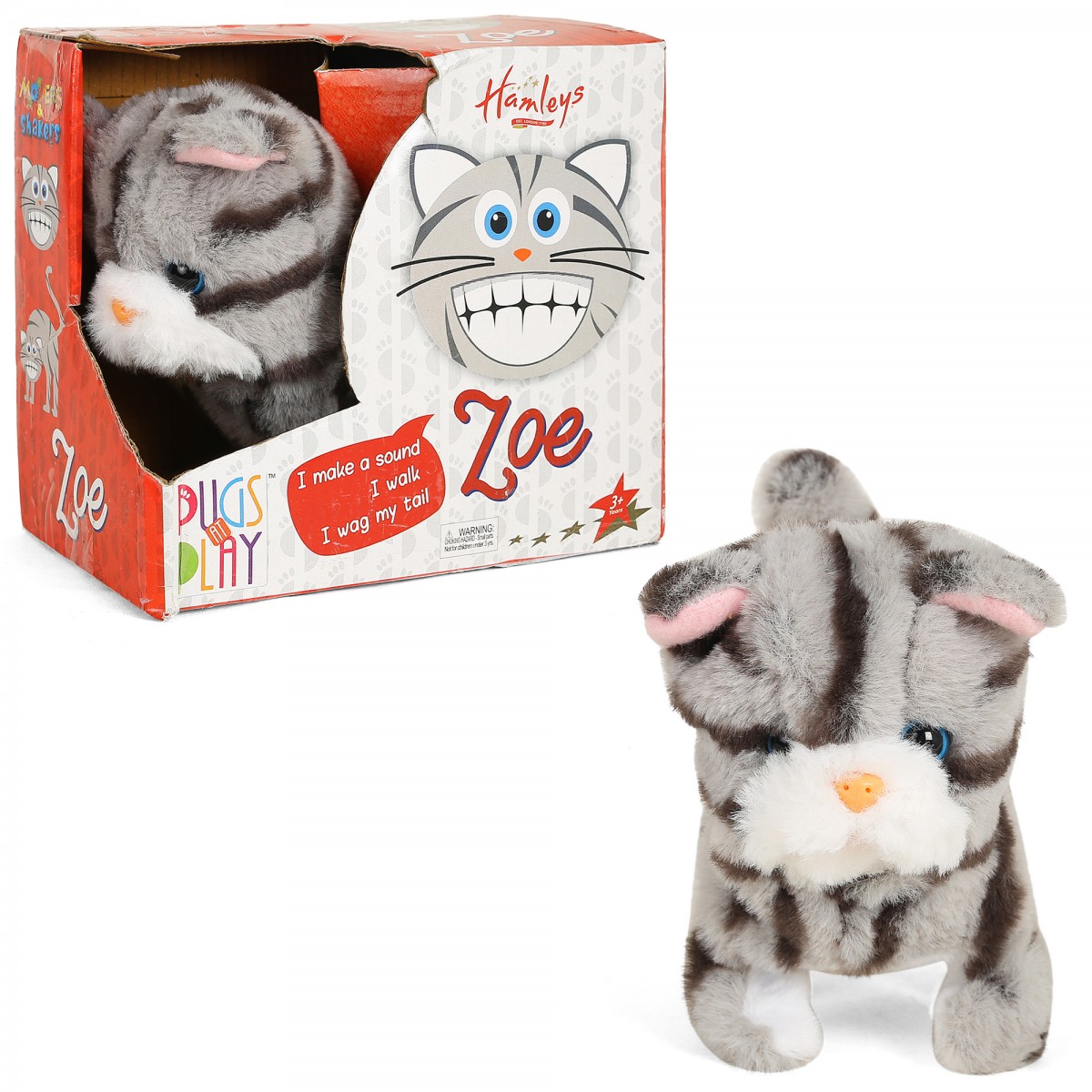 Buy Hamleys Hamleys Huggable Cuddly Zoe Walking Cat Stuffed Toy Fabric Bunny Plushie