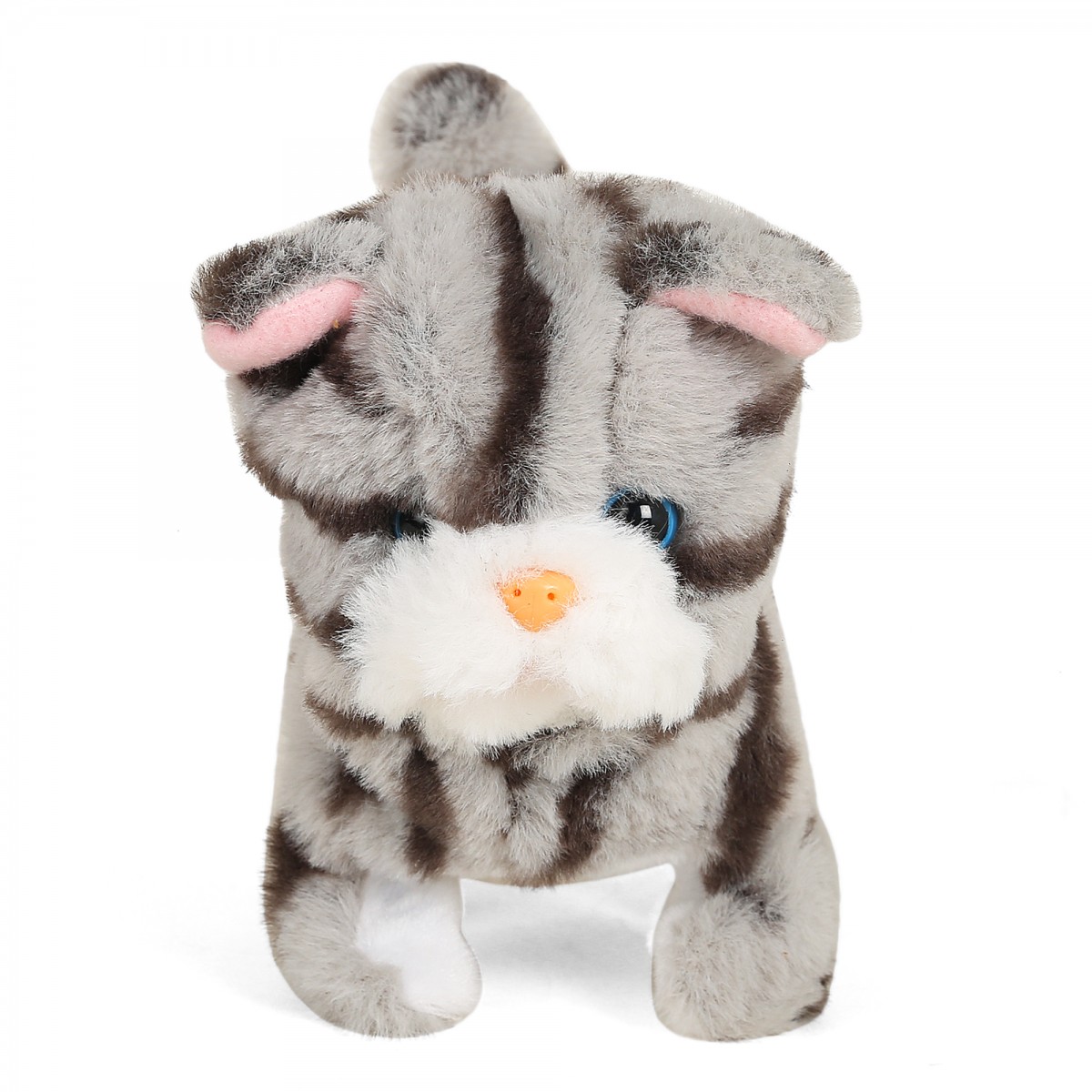 Hamleys Huggable Cuddly Zoe Walking Cat Stuffed Toy, Soft Toys For Kids, Cute Plushies Purple, Multicolour, 3Y+