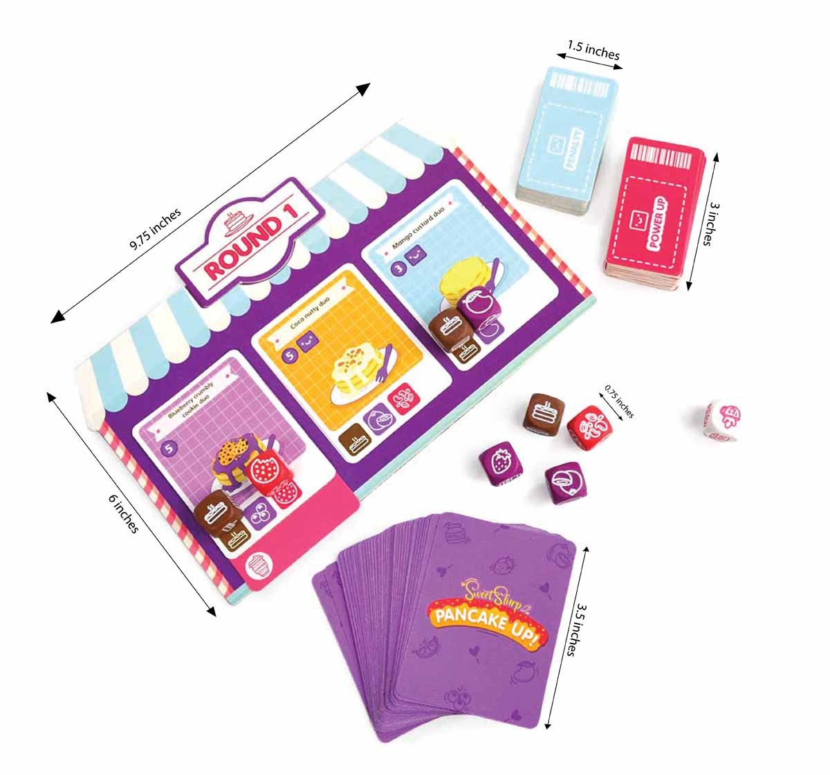 Shumee Sweet Slurrp Pancake Up Board Game for kids 3Y+, Multicolour