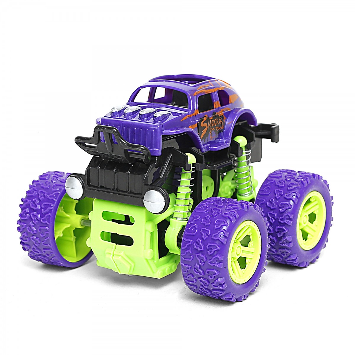 Ralleyz Friction Toy Car With Grip Wheels 4 Wheel Drive Force Amazing Kids Play Mini Toy Car Purple 6Y+