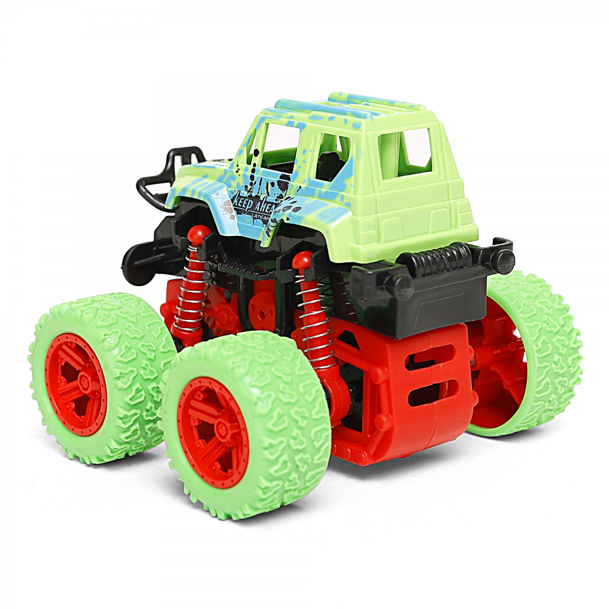 Ralleyz Friction Toy Car With Grip Wheels 4 Wheel Drive Force Amazing Kids Play Mini Toy Car Green 6Y+