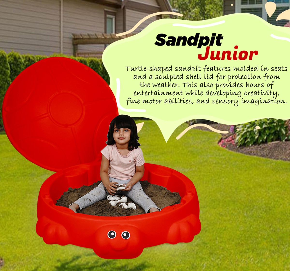 Ok Play Sand Pit Junior Bath Tub Swimming pool tub Plastic Green 3Y+