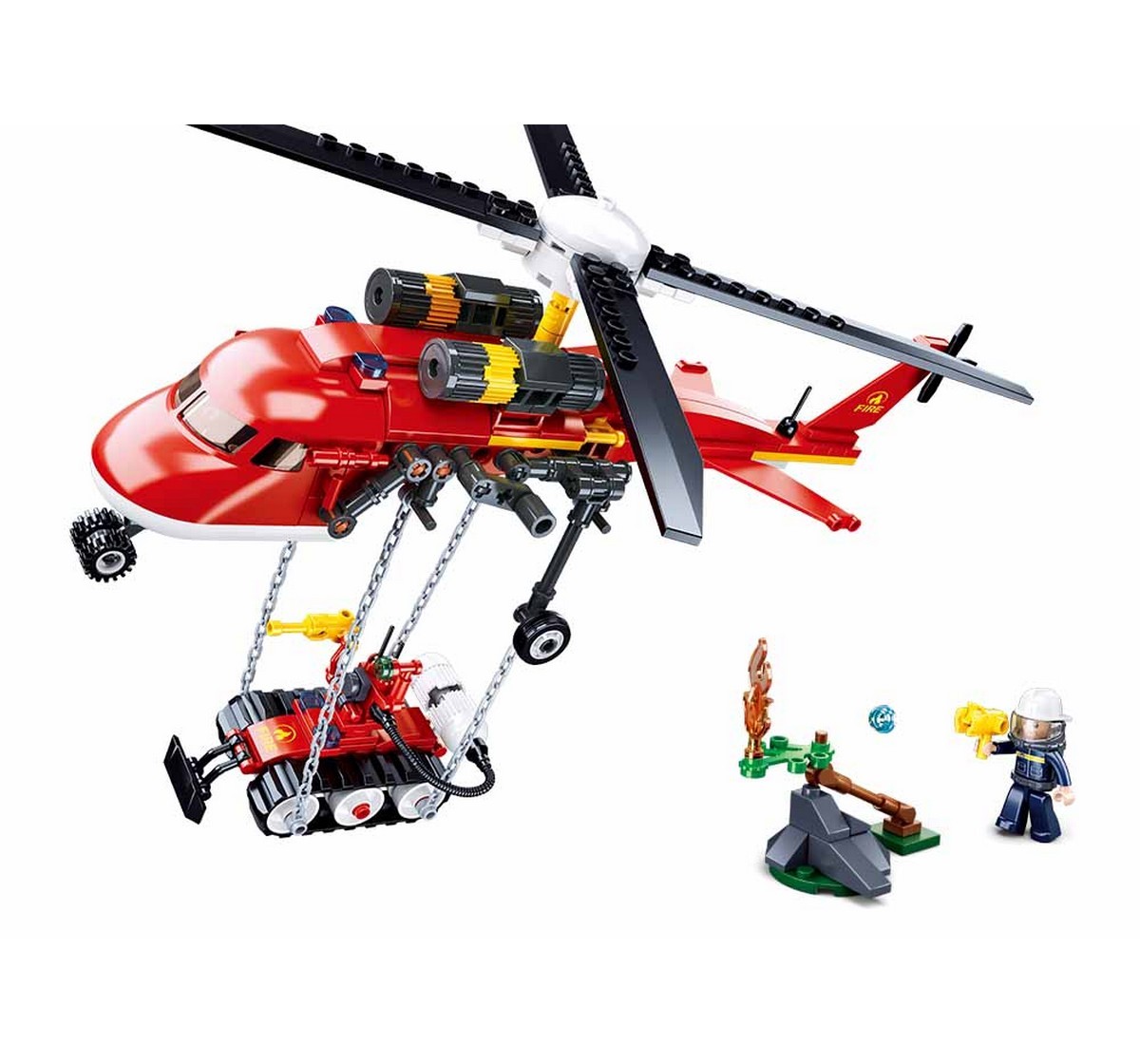 Sluban FireHelicopter Plastic Building Block 325 pieces Multicolor 6Y+