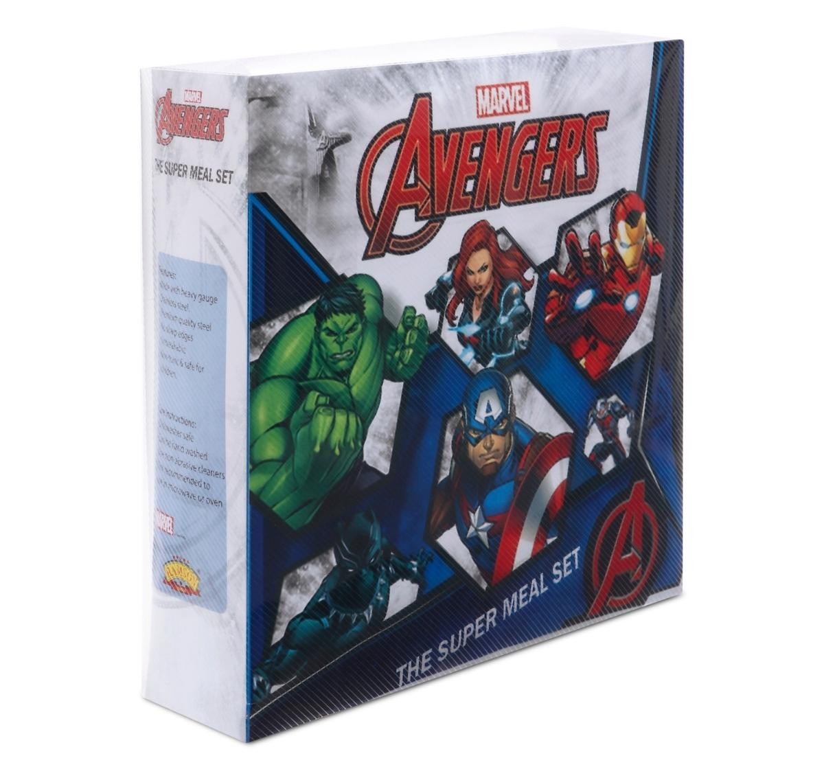 Ramson Avengers Super Meal Dinner Stainless Steel set of 5 pieces Silver 2Y+