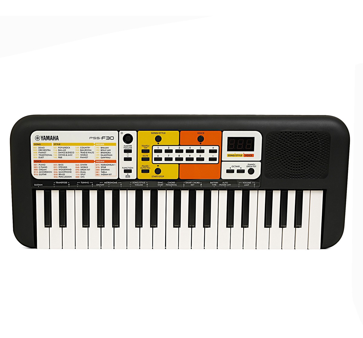Yamaha PSS F30, 37 Keys Portable Mini Keyboard, Black, 3Y+