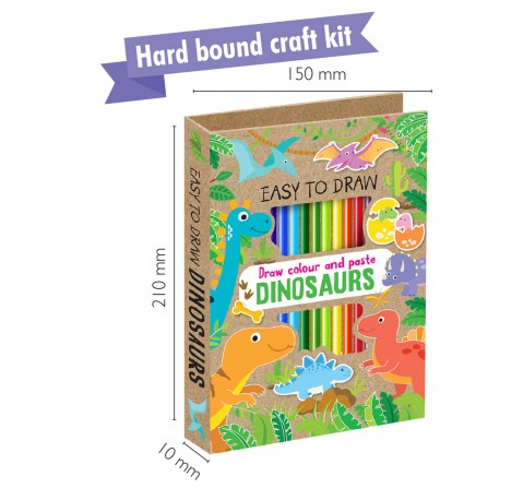 Hellofriend Books Dinosaurs Craft Kit Easy to Draw Hard Cover Multicolor 4Y+