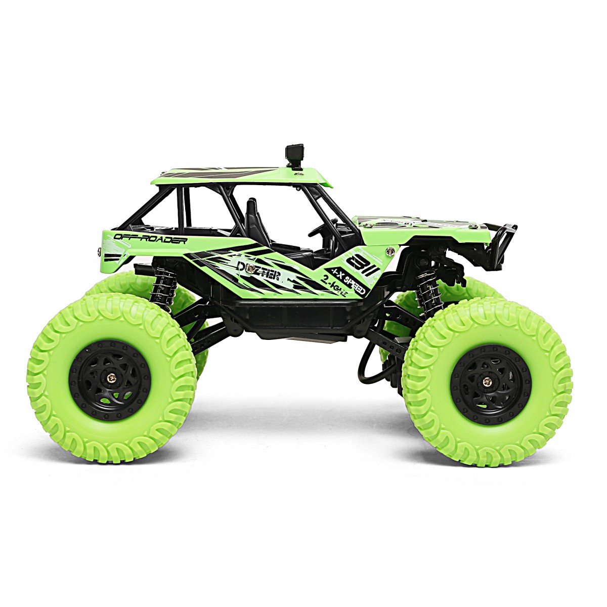 Ralleyz 1:20 Off Road Rc Car With 2.4 Ghz Remote Control 3.7V Rechargeable Battery Green 4Y+