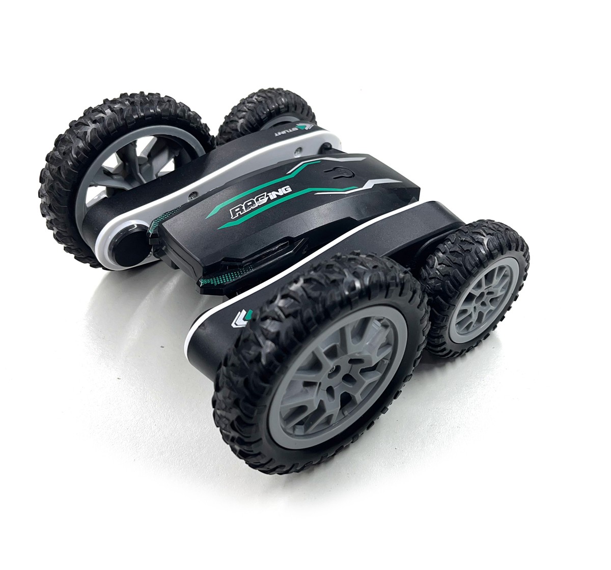 Ralleyz 2.4G 2 In1 Remote Control Stunt Car, Changeable Wheels With Charger, Black, 6Y+