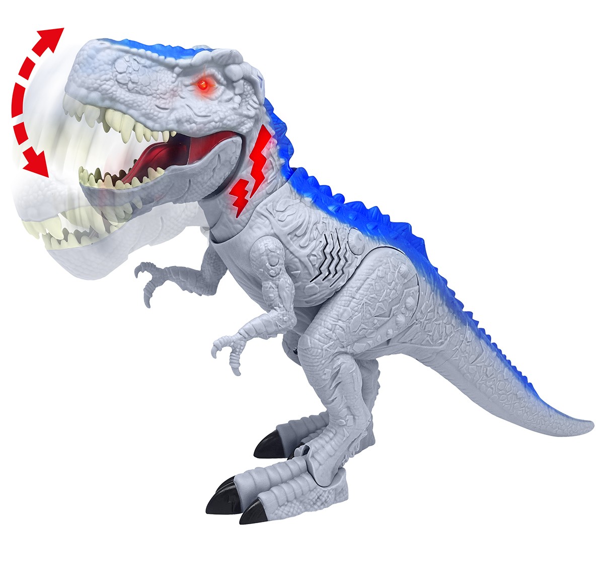 Dragon I Chomping and Walking T-Rex Large Electronic Dinosaur Toys for Kids 3Y+, Multicolour