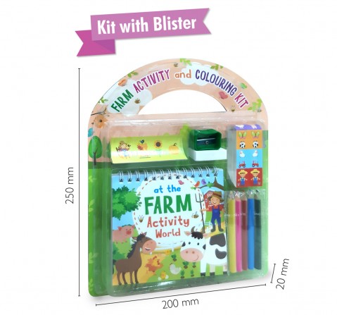 Hellofriend Books Farm Activity and Colouring Kit Hard Cover Multicolor 4Y+