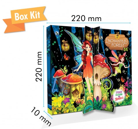 Hellofriend Books Enchanted Forest 3D Model Colouring Kit Multicolor 5Y+