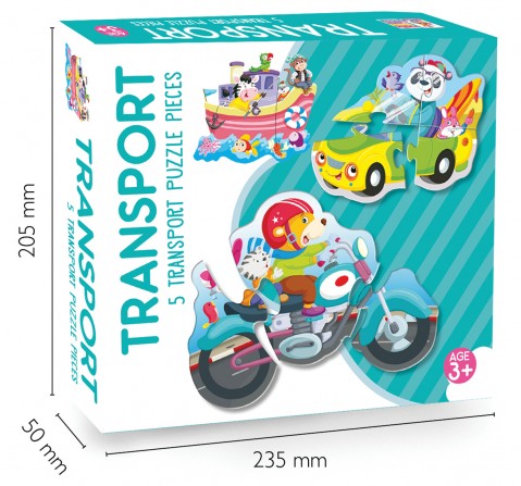 Hellofriend Books Transport Puzzle Hard Cover Box Multicolor 4Y+