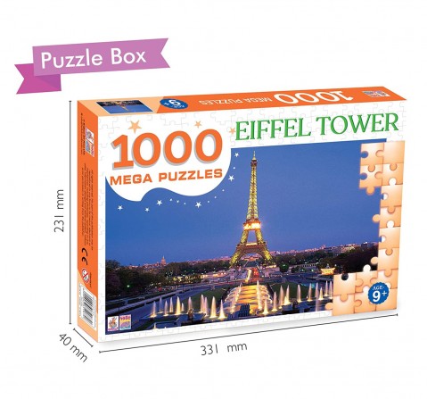 Hellofriend Books 1000 Pieces Eiffel Tower Puzzle Box Hard Cover Box Multicolor 5Y+