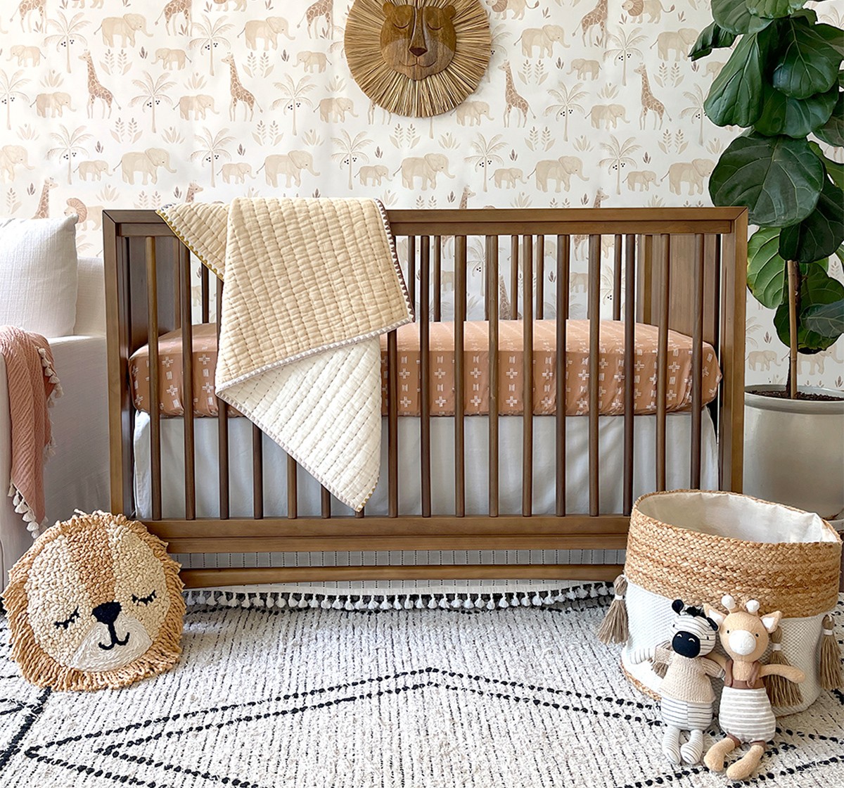 Crane Baby Kendi Collection Lion Nursery Decorative Pillow 6Y+ Orange