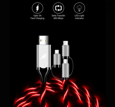 Macmerise Illume Red USB Cables Multicolor 12Y+