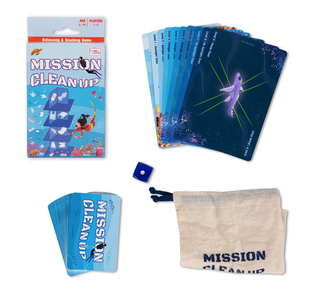 Trunk Works Mission Clean Up Card Game for kids 6Y+, Multicolour