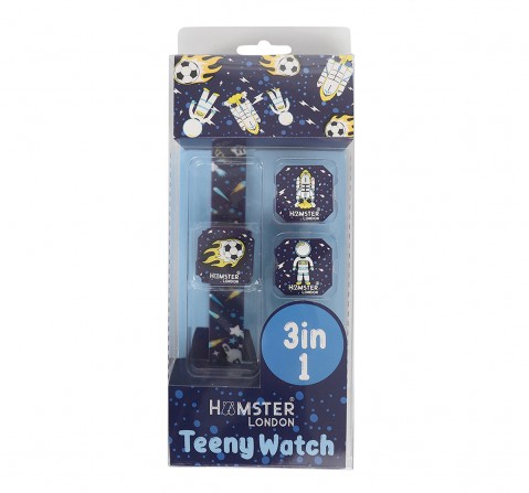 Teeny Space Watch by Hamster London for Kids, Blue, Comes with 3 Interchangeable Characters, 3Y+
