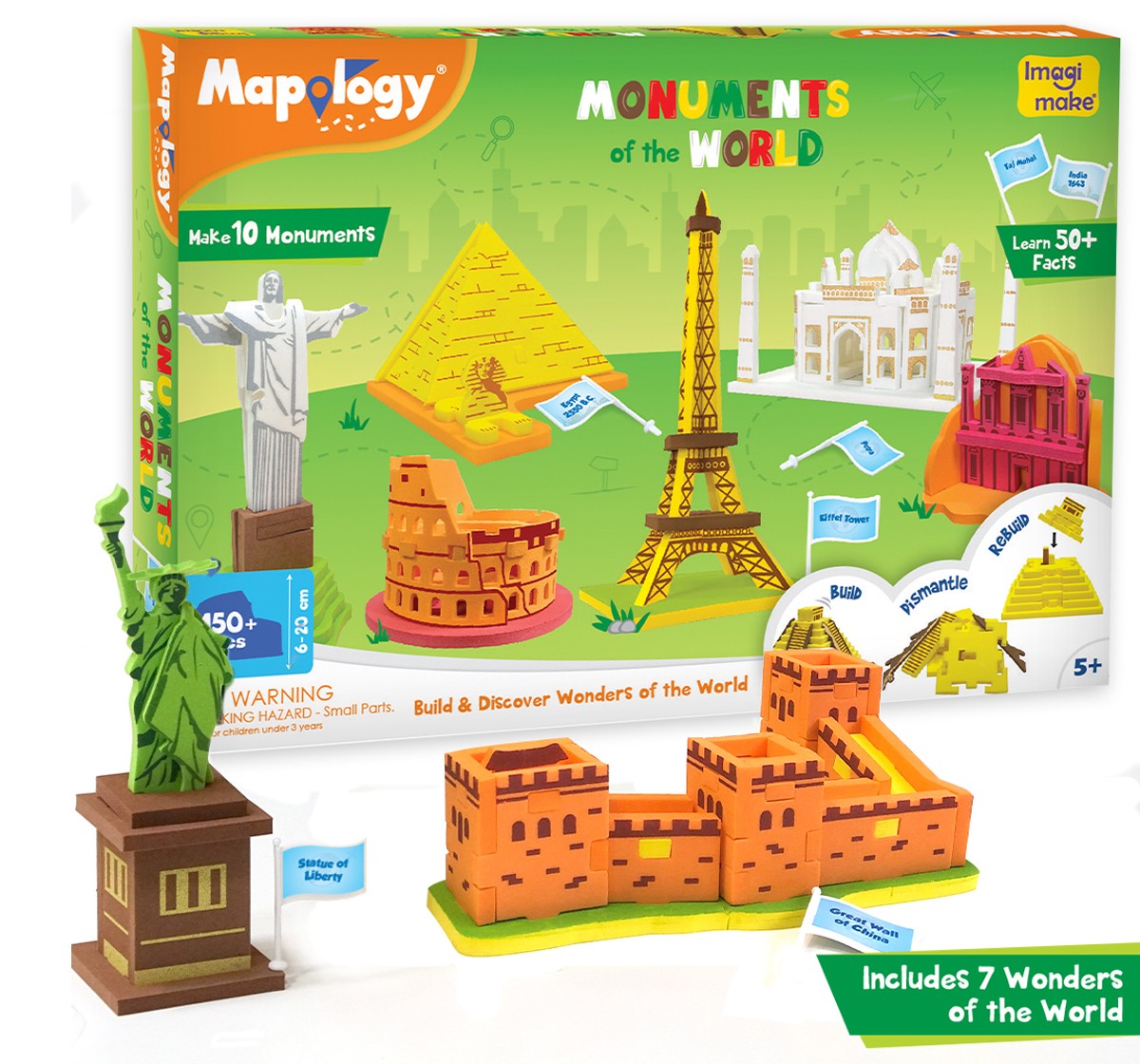 Mapology Monuments Of The World Puzzles For Kids Multicolour 5Y+