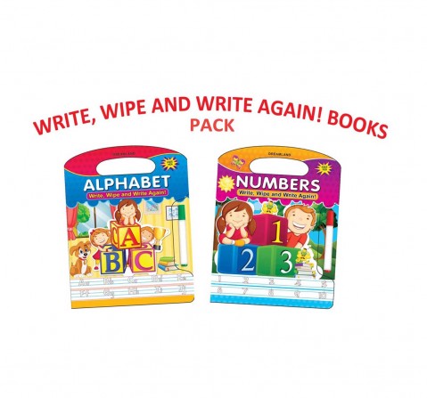 Dreamland Paperback Write and Wipe 2 Pack Books for Kids 2Y+, Multicolour