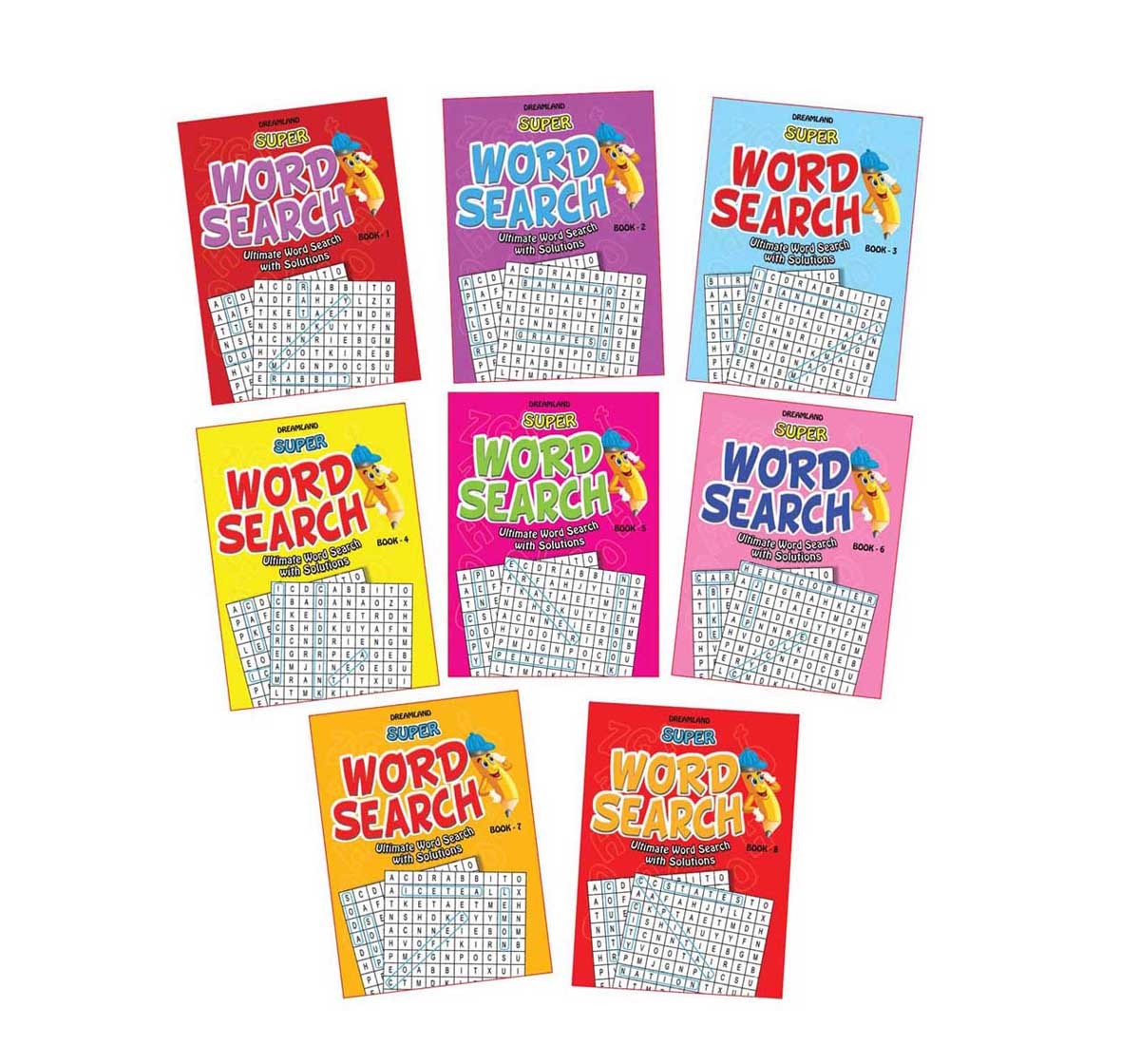 Dreamland Paperback Super Word Search 18 Pack Books for Kids 7Y+, Multicolour
