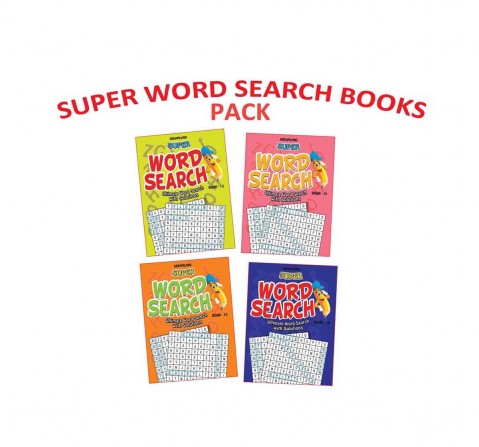 Dreamland Paperback Super Word Search Pack of 3 Books for Kids 7Y+, Multicolour