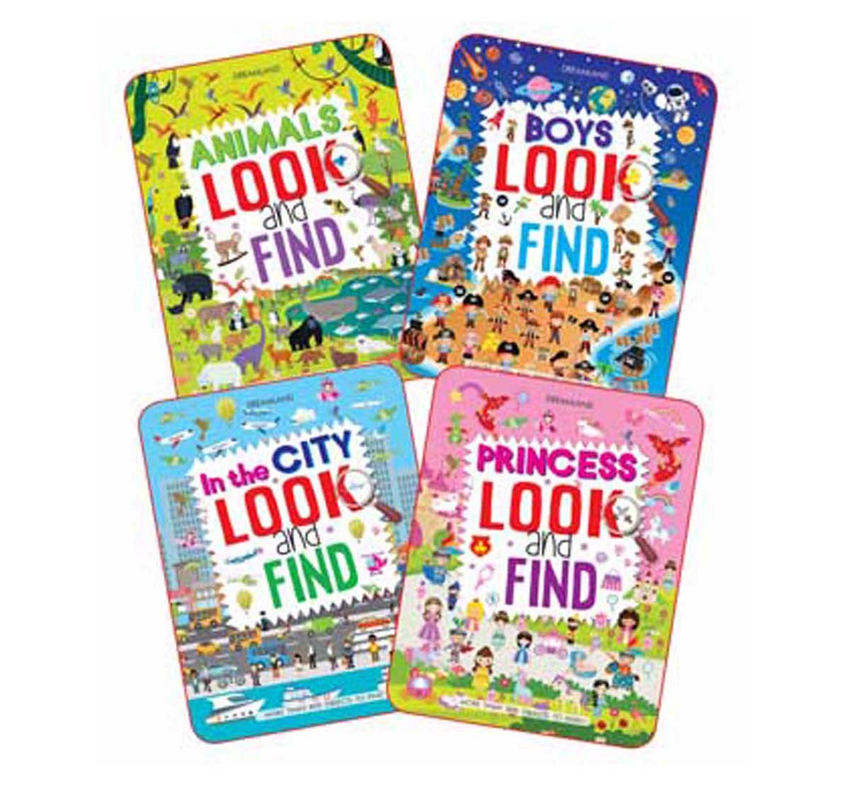 Dreamland Paperback Look and Find Series Set of Books for Kids 4Y+, Multicolour