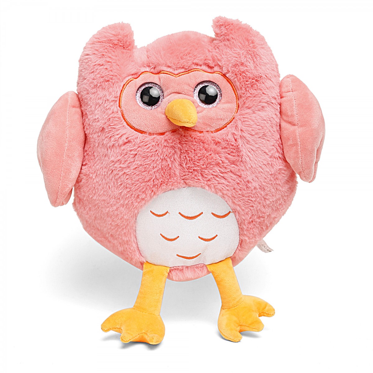 Fuzzbuzz Owl, Soft Toys for Kids, Coral, 29cm