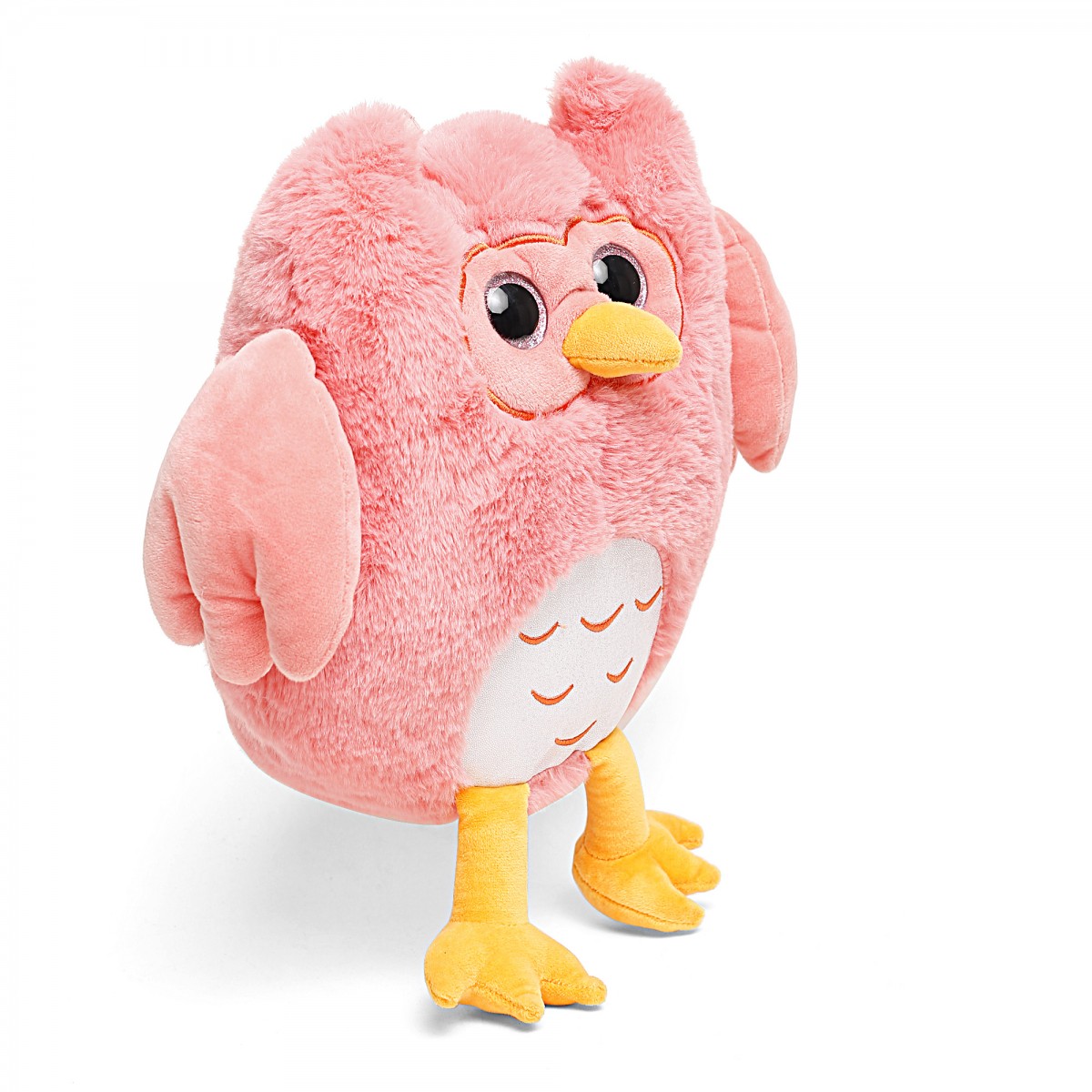 Fuzzbuzz Owl, Soft Toys for Kids, Coral, 29cm