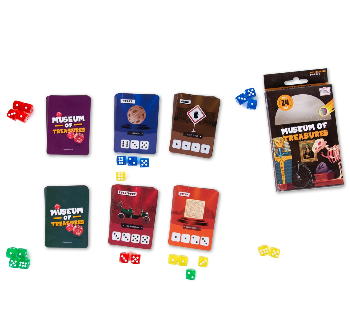 Trunk Works Museum of Treasures Card Game for kids 8Y+, Multicolour