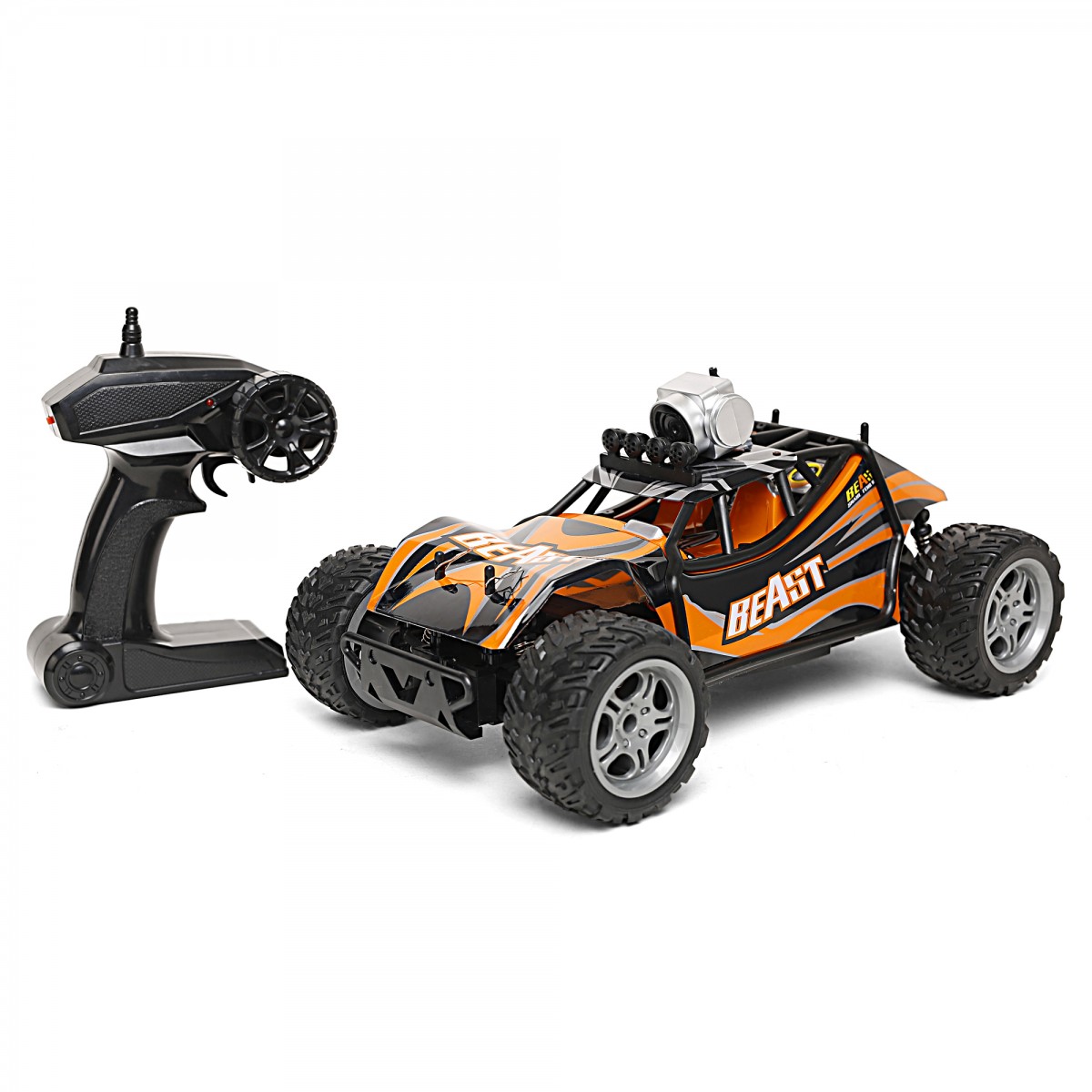 Electrobotic Camera Speed Car With Grip Wheels 2.4 Ghz Rechargeable Battery Orange 4Y+