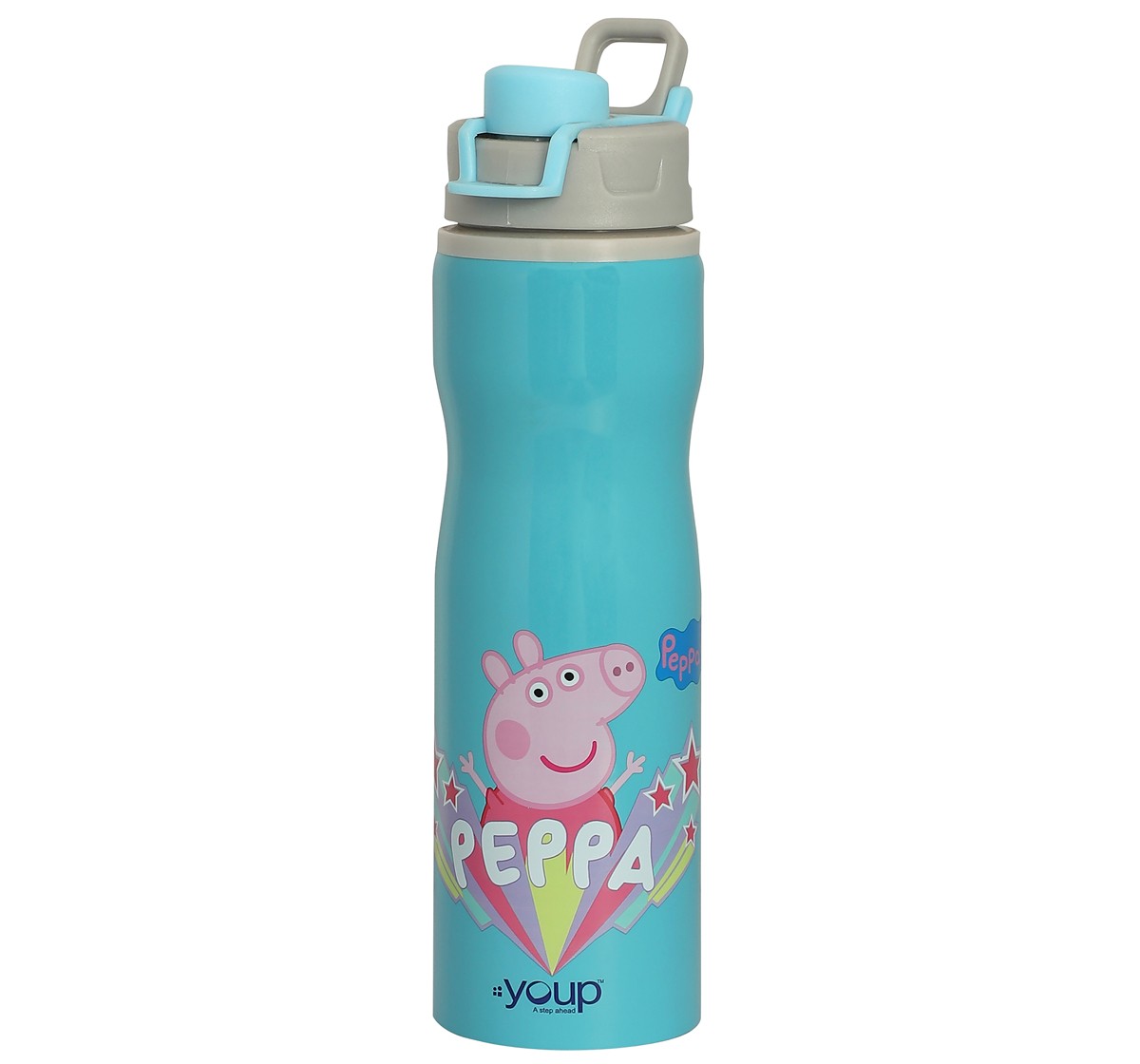 Youp Stainless Steel Peppa Pig Kids Water Bottle Tuktuk Multicolour 3Y+ Assorted 