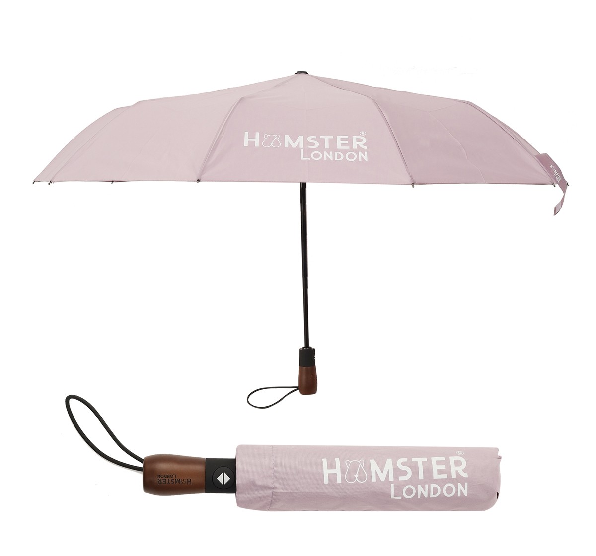 Hamster London Wooden Auto Umbrella Large Purple 16Y+