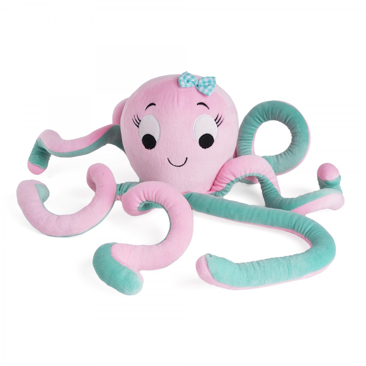 Huggable Cuddly Octopus Stuffed Toy By Fuzzbuzz, Soft Toys for Kids, Cute Plushies Pink, For Kids Of Age 2 Years & Above
