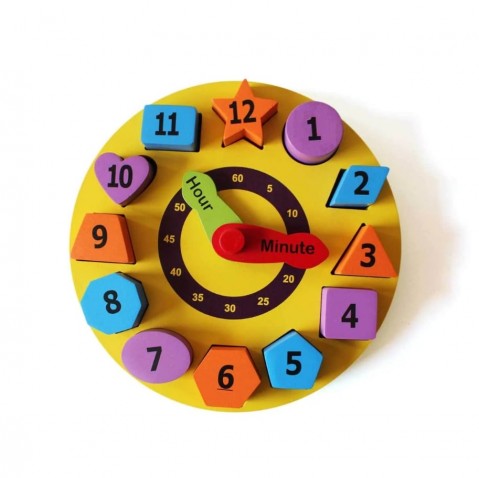 Shumee Shape Sorting Clock Multicolour 24M+