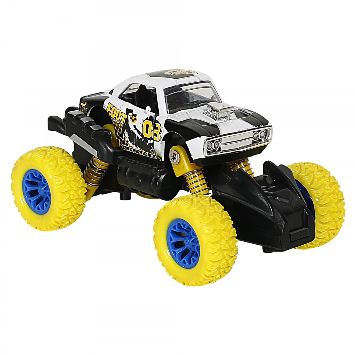 Ralleyz Pull Back Diecast Monster Car for Kids, Multicolour, 3Y+