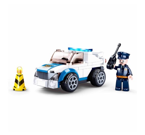 Sluban Police Car M38-B0824 90 Pieces,Building Blocks Kit ForBoys And Girls, Multicolour, 5Y+