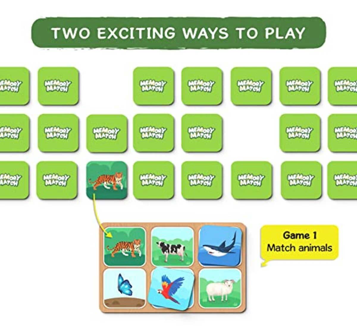 Skillmatics Memory for Animal Planet Board Game for Kids 3Y+, Multicolour