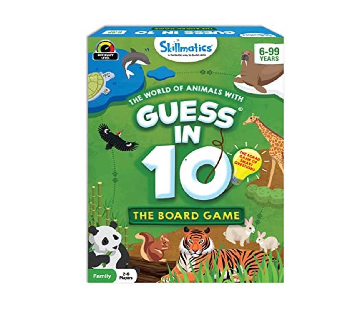 Skillmatics Guess in 10 World of Animals Board Game for Kids 6Y+, Multicolour