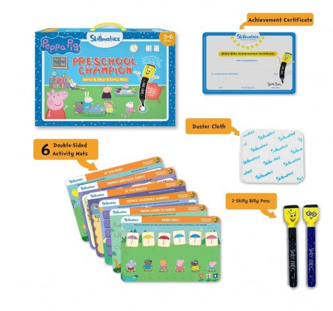 Skillmatics Peppa Preschool Champion Activity Game for Kids 3Y+, Multicolour