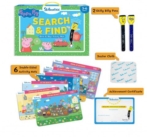 Skillmatics Peppa Search and Find Activity Game for Kids 3Y+, Multicolour